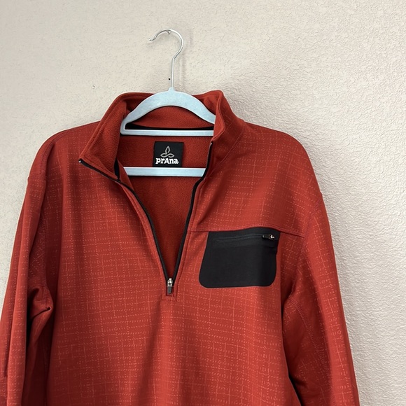 prAna Breathe Men’s Pullover 1/4 Zip Sweater Medium - Picture 2 of 9